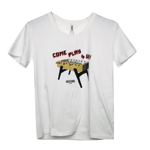 MOSCHINO/莫斯奇諾 白色男士短袖  5 T1924 5504