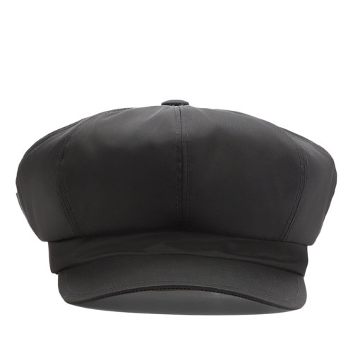 PRADA/普拉達(dá)  男士黑色Re-Nylon 再生尼龍報(bào)童帽2HC551_2DMI_F0002