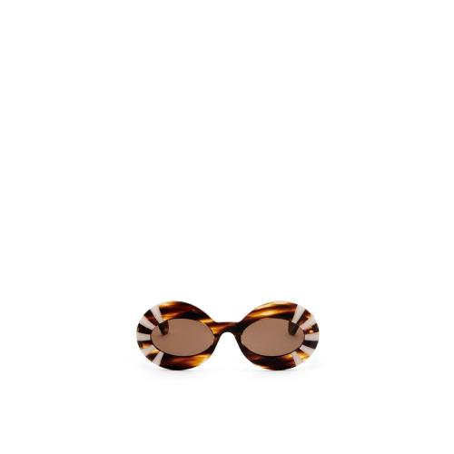  LOEWE羅意威 22年秋冬 女士 太陽眼鏡 Oversized oval sunglasses in acetate G736270X06-4017