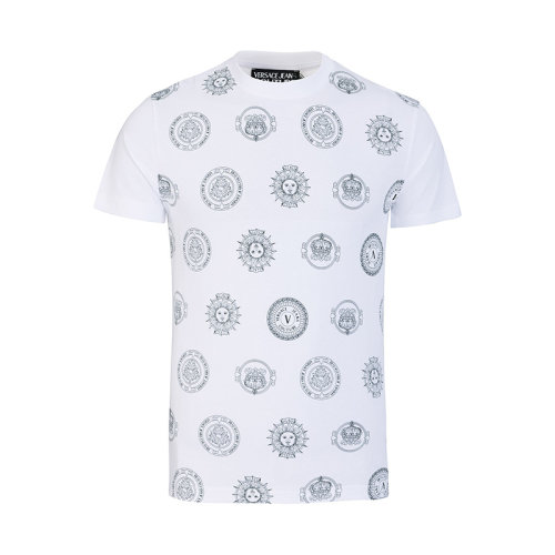 VERSACE/范思哲復(fù)古紋章男士短袖T恤潮流百搭