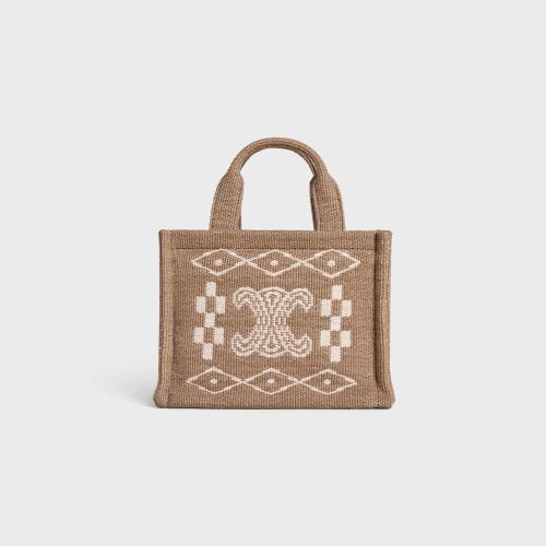  CELINE賽琳思琳 22年秋冬 女士 手提包 CABAS THAIS小號織物牛皮革手袋 199162ECC.02NW