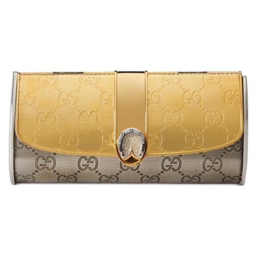  GUCCI古馳 22年秋冬 女士 飾水晶GG手拿包 701217 I3FGX 8157