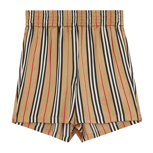 BURBERRY/博柏利標(biāo)志性條紋絲質(zhì)短褲女士短褲80142861