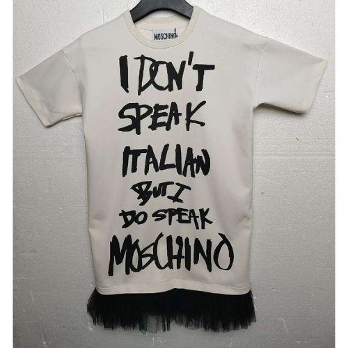 MOSCHINO/莫斯奇諾女裝/女士裙裝/女士白色連衣裙DT043704262003（瑕疵折扣）