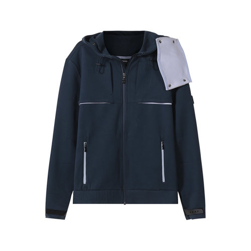 HUGO BOSS/雨果博斯 【22春夏新款】 男士棉質(zhì)可拆卸面巾連帽拉鏈衛(wèi)衣開(kāi)衫運(yùn)動(dòng)衫外套 50462013