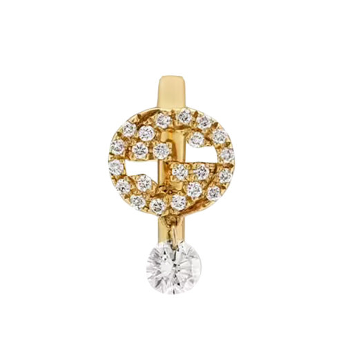 GUCCI/古馳 22春夏新款DoubleG系列 互扣式雙G18K金黃金單邊耳環(huán)679107J85408000