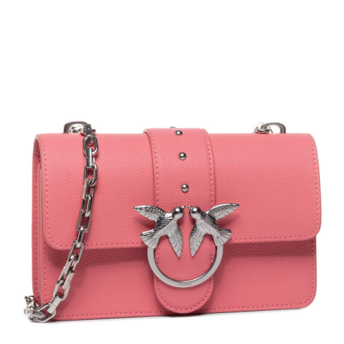 Pinko/品高LOVE系列 Simply 女士純色鉚釘裝飾鏈條包單肩包斜挎包飛鳥燕子包女包 1P21M0多色可選