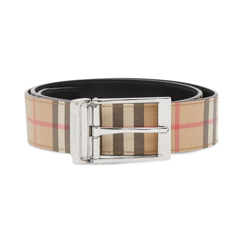 BURBERRY/博柏利 男士拼色雙面格紋皮革腰帶皮帶 8040192