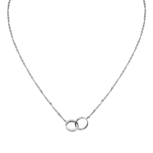 CARTIER/卡地亞 經(jīng)典LOVE 18K金白金鉆石項(xiàng)鏈 鑲嵌18顆鉆石 B7013700