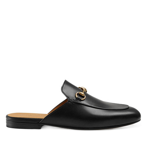 GUCCI/古馳  女士 Princetown系列 黑色皮革拖鞋 423513 BLM00 1000