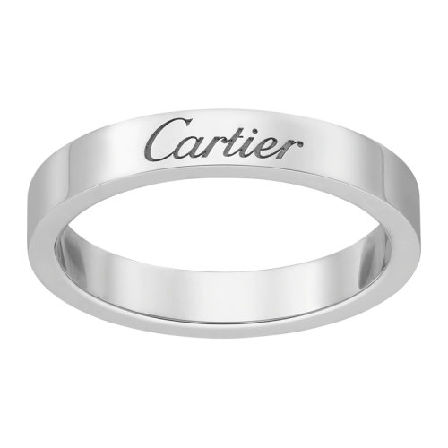 CARTIER/卡地亞 C de Cartier系列 鉑金950/1000刻印CARTIER字母簡(jiǎn)約大氣結(jié)婚求婚訂婚戒指 B4098100