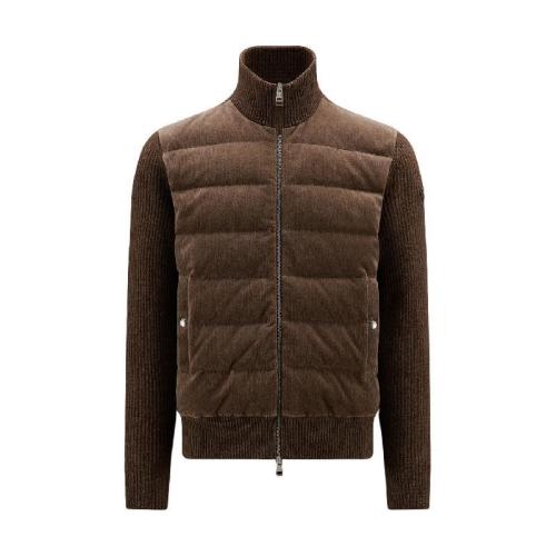  MONCLER蒙可蒙克萊 22年秋冬 男士 羽絨服 Padded Wool %26 Velvet Cardigan H20919B00012M12412