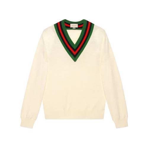 GUCCI/古馳 V領(lǐng)羊毛針織男士針織衫/毛衣576802XKAUK