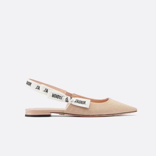 DIOR迪奧 22年秋冬 女士 平底鞋 J'Adior 露跟芭蕾鞋 KCB384TFL_S21U 預(yù)定商品1-3周發(fā)貨