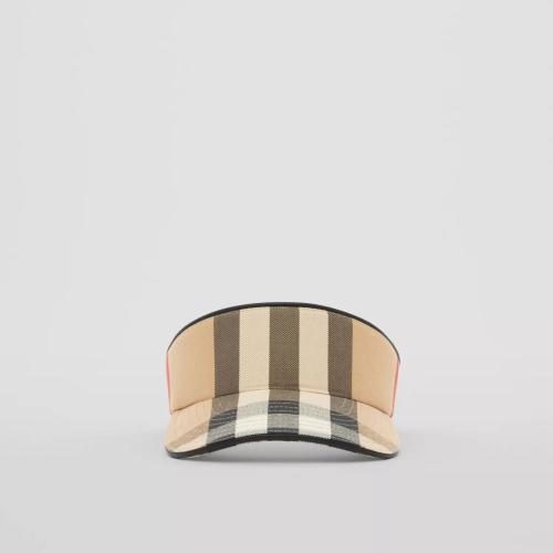  BURBERRY 22年秋冬 女士 格紋棉質(zhì)遮陽帽 80562651
