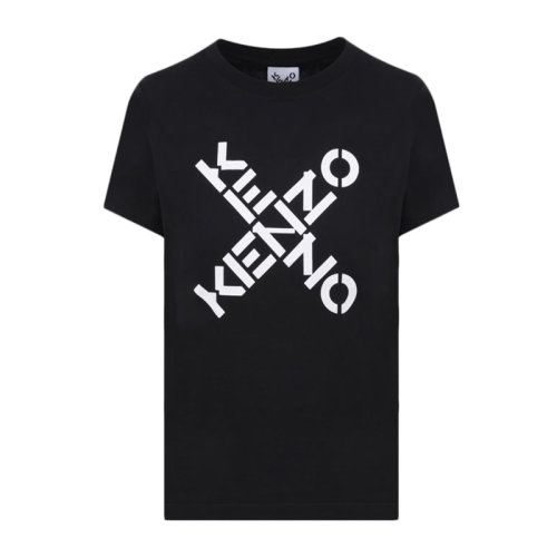 KENZO/高田賢三  凱卓女裝 字母LOGO 女士棉質時尚圓領春夏短袖T恤 FB52TS8504SJ.01