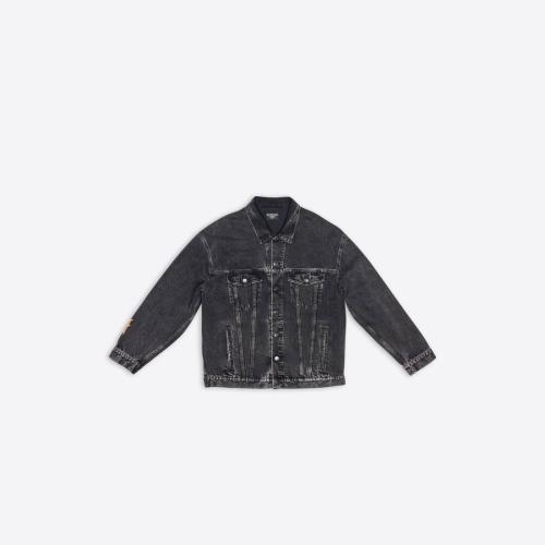  BALENCIAGA巴黎世家 22年春夏 男士 夾克 Mens Metal Oversized Jacket  in Black 694504TBP47