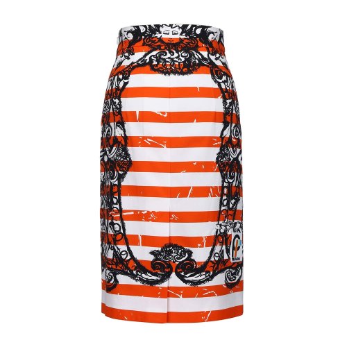 PRADA 拼色 時尚印花 女士半身裙 P183NG 1SEQ F0049