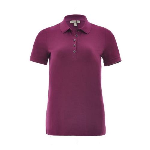  BURBERRY/博柏利 女士紫紅色棉質(zhì)短袖polo衫 40054531 PLFSX