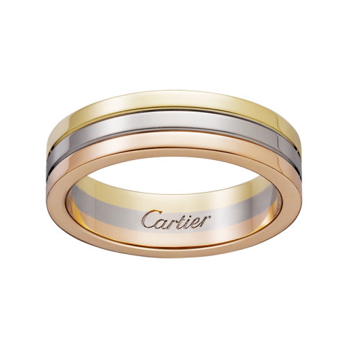 CARTIER/卡地亞 TRINITY系列 18K金黃金白金玫瑰金三色戒指 求婚訂婚結(jié)婚對戒  B4052100