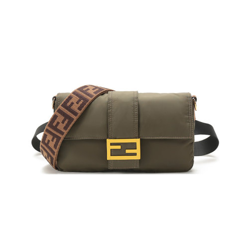 FENDI/芬迪 男士織物BAGUETTE單肩斜挎包腰包 7VA472 AD1I