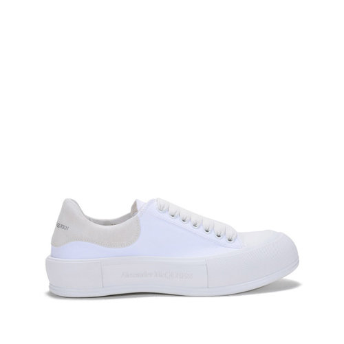 Alexander McQueen/亞歷山大麥昆 男士織物配皮系帶休閑運(yùn)動鞋 654594 W4MV7