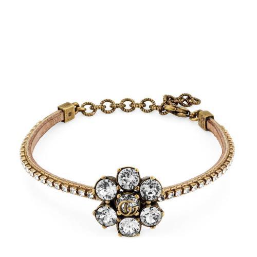  GUCCI古馳 22年秋冬 女士 水晶雙G手鐲 651557 I5671 8061