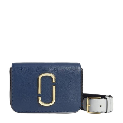 Marc Jacobs/馬克雅各布斯 SNAPSHOT系列女士純色經(jīng)典金屬徽標裝飾翻蓋開合單肩包斜挎包鏈條包腰包女包 M0014319 多色可選