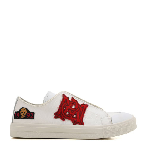 Alexander McQueen/亞歷山大麥昆  男鞋 骷髏頭 小白鞋 男士白色時尚低幫休閑運動鞋 457335WHJ8C9026
