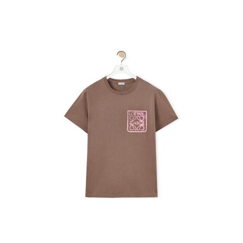  LOEWE羅意威 22年秋冬 男士 短袖T恤 Anagram fake pocket T-shirt in cotton H526Y22X25-1470