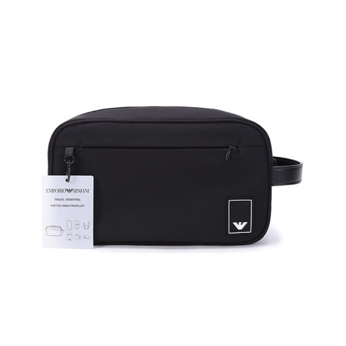 Emporio Armani/安普里奧阿瑪尼【22年新款】男士織物/聚氨酯手拿包洗漱包鷹標圖案 Y4R249 Y104V
