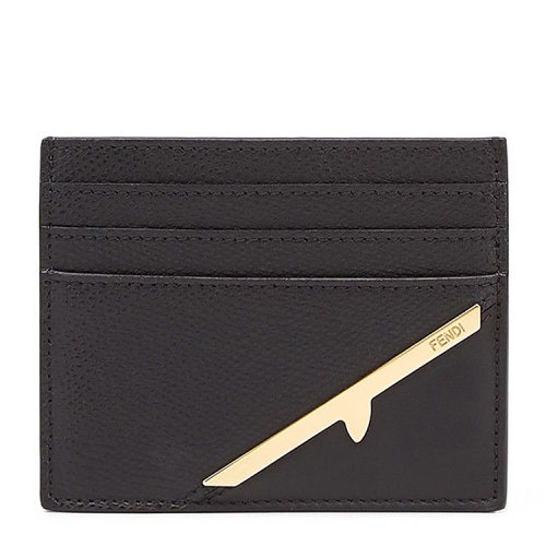 FENDI/芬迪卡片套 黑色牛剖層革卡片套7M0164 AC92