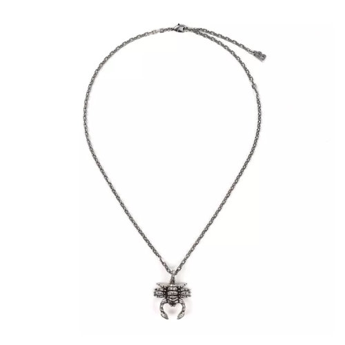 Balenciaga/巴黎世家 男女同款 銀色金屬時尚蝎子項鏈 644198TZ99I0911