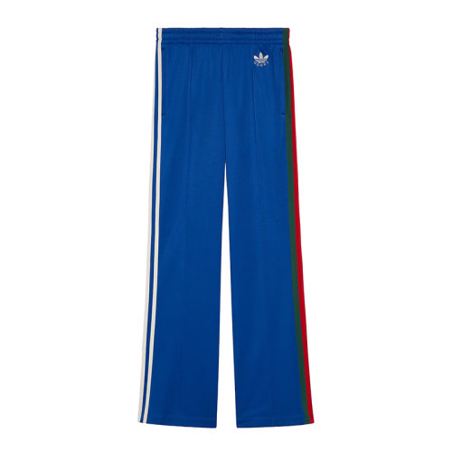 GUCCI/古馳 22年秋冬新款 adidas聯名系列 女士鈷藍色棉質混紡慢跑喇叭褲運動褲696270XJEGU4153