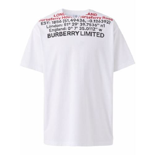  BURBERRY/博柏利 男士白色織物短袖T恤 80483231 PLFSX