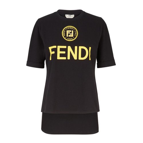Fendi/芬迪 女裝 服飾 棉質(zhì)logo印花時尚休閑個性 女士短袖T恤