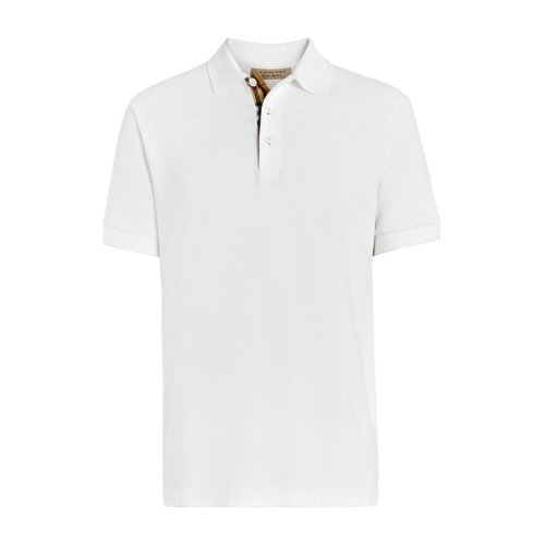  BURBERRY/博柏利 男士白色棉質(zhì)短袖POLO衫 8000919 PLFSX