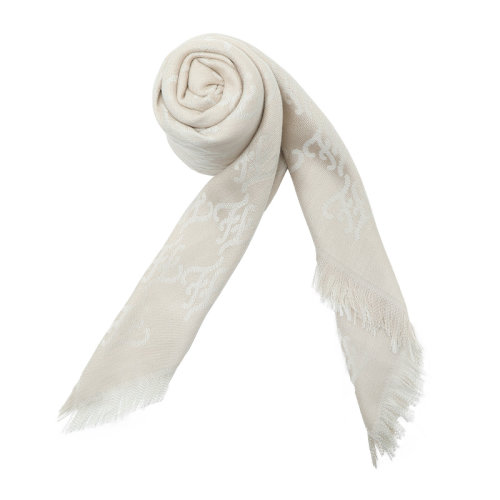 FENDI/芬迪羊毛桑蠶絲混紡提花女士方圍巾FXT069AHRDF