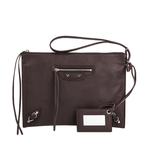 Balenciaga/巴黎世家  女包 女士棕色皮質(zhì)時(shí)尚手拿包 339836DBC0N6110