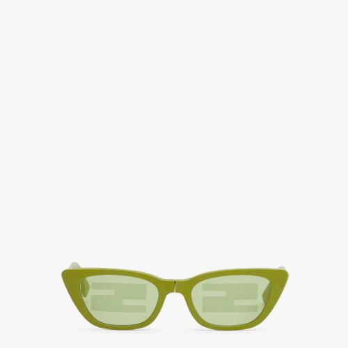  FENDI芬迪 22年秋冬 女士 太陽眼鏡 可折疊嫩芽綠時裝秀太陽鏡 FOL052V1WF1KCB