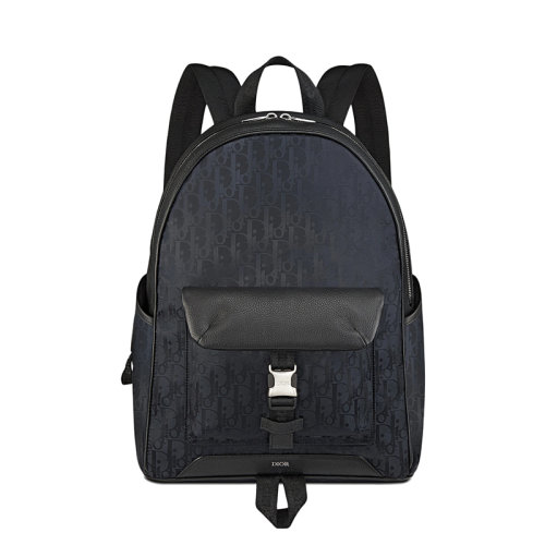 DIOR/迪奧 22新款EXPLORER系列 男士黑色Oblique Mirage印花科技面料粒面牛皮革雙肩背包1ESBA012YIH_H03E