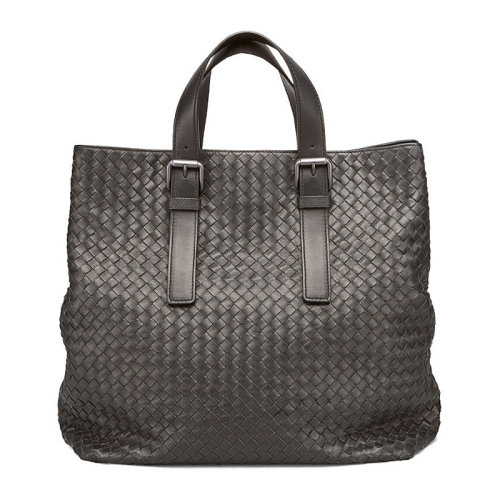 Bottega Veneta/葆蝶家 男士純色羊皮雙手提桶型編織手提包公文包男包 169612-VQ131 多色可選
