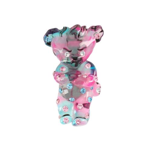  GUCCI古馳 22年秋冬 男士 Gucci HA HA HA特別系列小熊水晶胸針 725829 IAAAU 8521