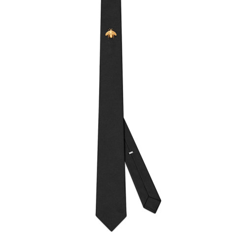 DIOR/迪奧 22年春夏新款 男士黑色桑蠶絲面料搭配小蜜蜂配飾領(lǐng)帶29C1047Z0688_C981