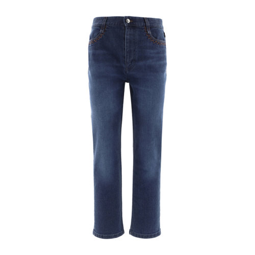 CHLOE/克洛伊 女士 服裝  深藍(lán)色直筒休閑牛仔褲 女士牛仔褲