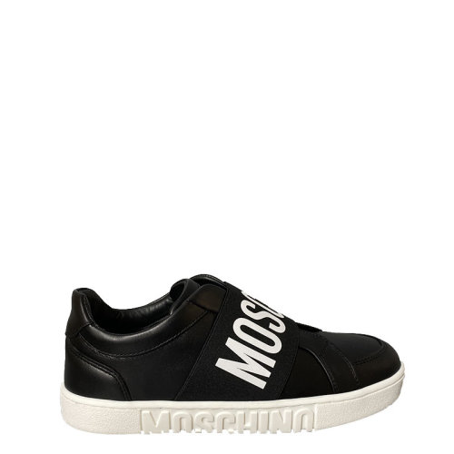 MOSCHINO/莫斯奇諾 女鞋 品牌字母LOGO 女士黑色低幫時(shí)尚百搭休閑運(yùn)動(dòng)鞋  MA15032G0BMF00000