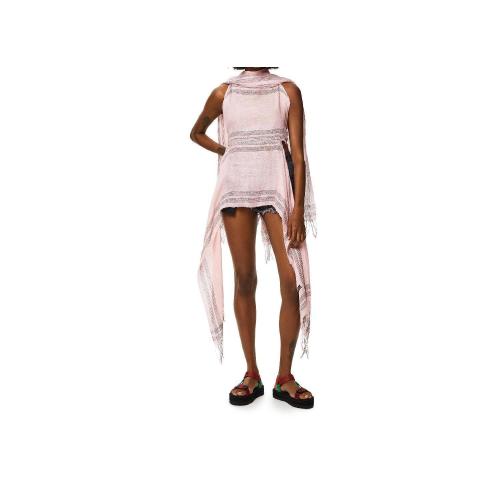  LOEWE羅意威 22年秋冬 女士 罩衫 Scarf top in linen and cotton S616Y07X38-6925