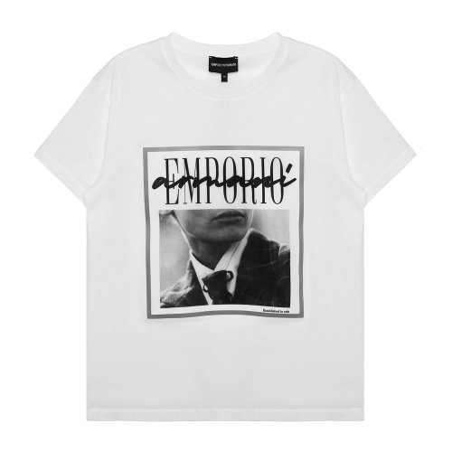 Emporio Armani/安普里奧阿瑪尼 白色印花 女士短袖T恤 3K2T7I-2J30Z-0100