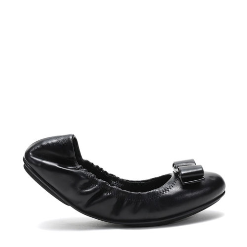 SalvatoreFerragamo/菲拉格慕 女士LIZINKA系列 羊皮VARA蝴蝶結(jié)芭蕾舞鞋平底鞋 0725903