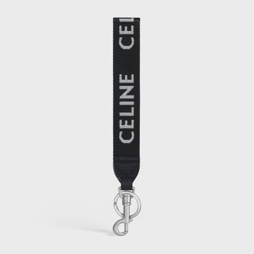  CELINE賽琳思琳 22年秋冬 男士 鑰匙扣 CELINE印花織物飾帶鑰匙扣 49I272DMV.38SI